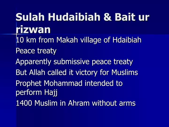 sulah hudaibiah bait ur rizwan