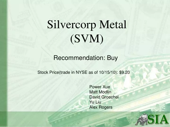 silvercorp metal svm