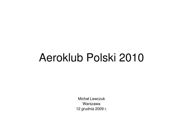 aeroklub polski 2010