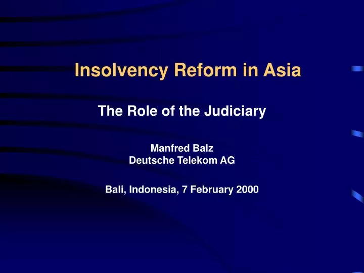 insolvency reform in asia