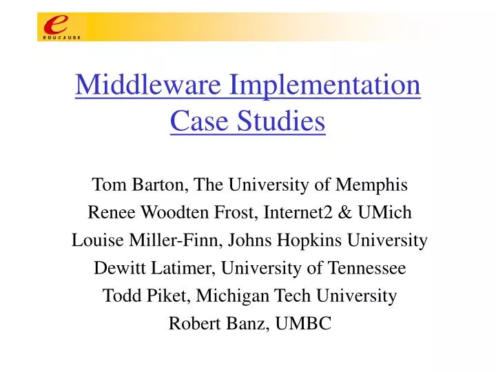 middleware implementation case studies
