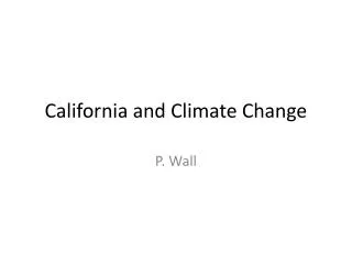 California and Climate Change