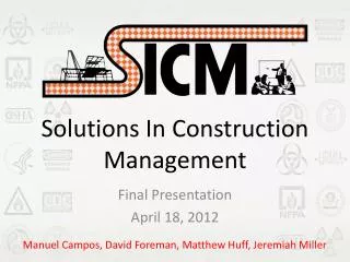 Solutions In Construction Management