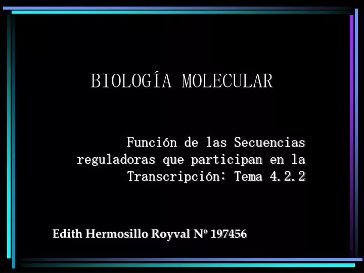 biolog a molecular