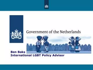 Ben Baks International LGBT Policy Advisor