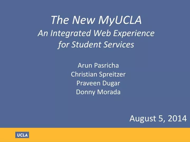 the new myucla an integrated web experience for student services