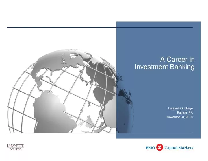 a career in investment banking
