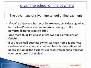 Benefit of using silver line school online payment