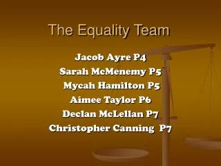 The Equality Team