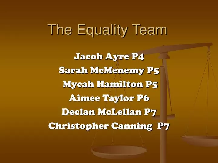the equality team