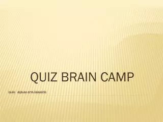 quiz brain camp