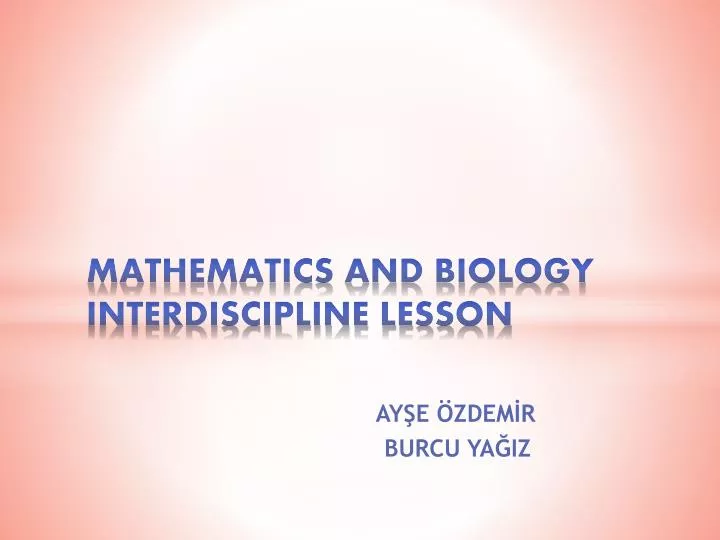 mathematics and biology interdiscipline lesson