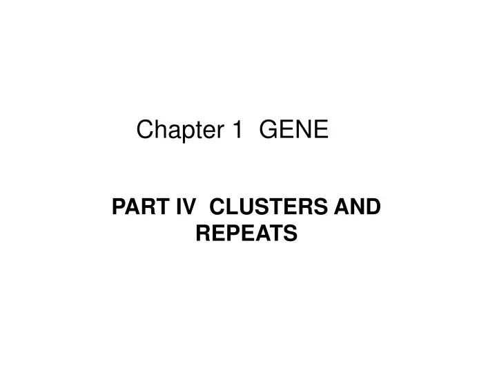 chapter 1 gene