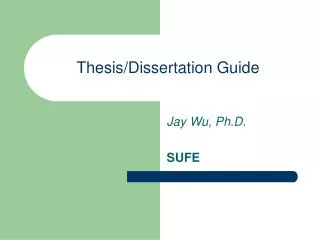 thesis dissertation guide