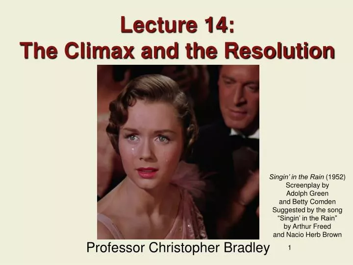 lecture 14 the climax and the resolution