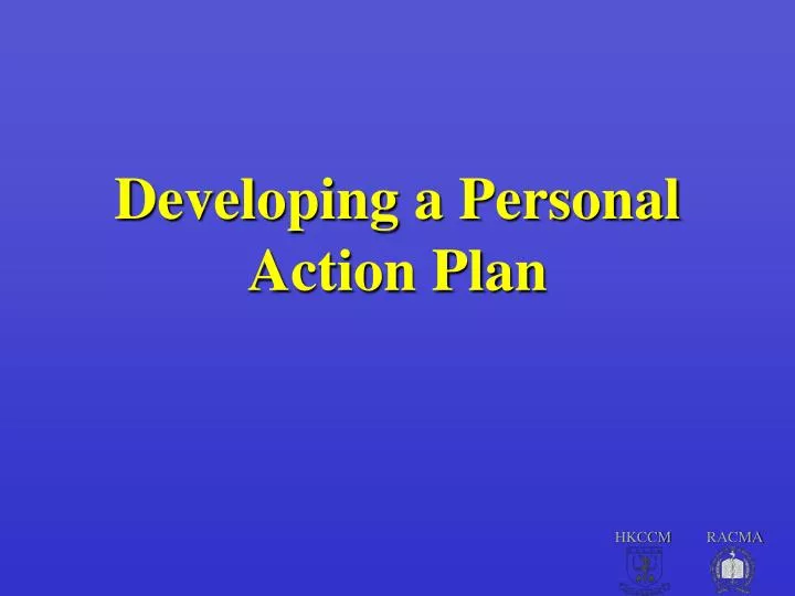 developing a personal action plan