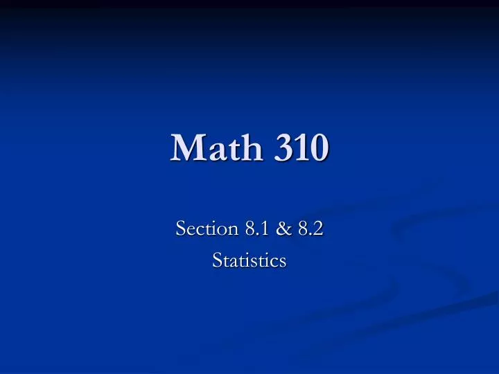 math 310