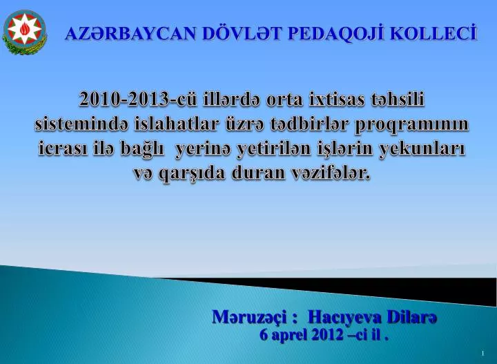 m ruz i hac yeva dilar 6 aprel 2012 ci il