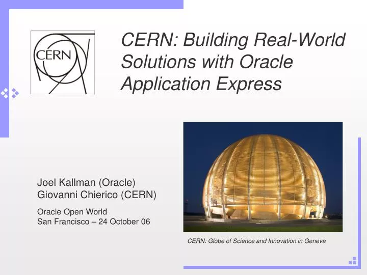 cern building real world solutions with oracle application express