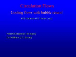 Circulation Flows