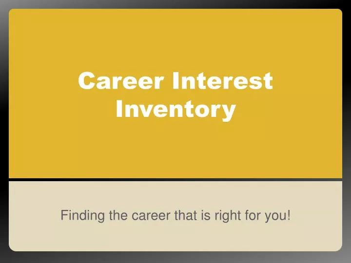 career interest inventory