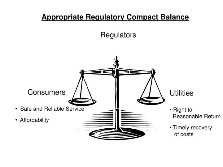 appropriate regulatory compact balance regulators consumers safe and reliable service affordability