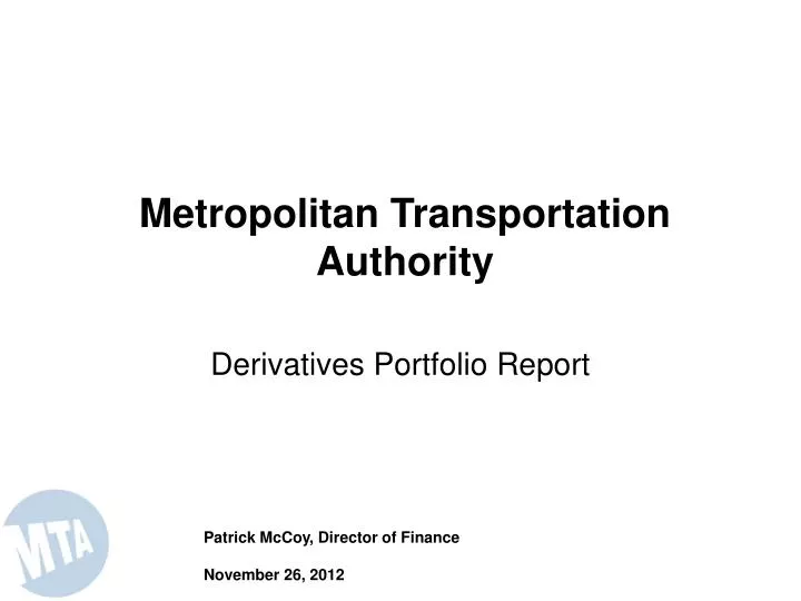 derivatives portfolio report