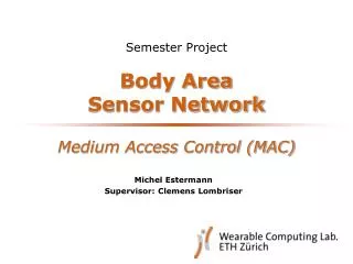 body area sensor network