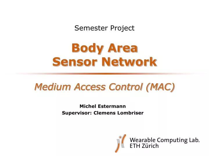 body area sensor network