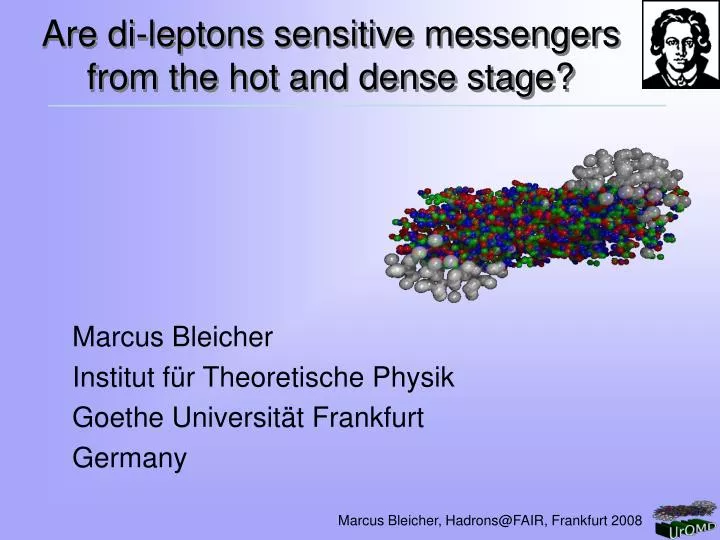 are di leptons sensitive messengers from the hot and dense stage