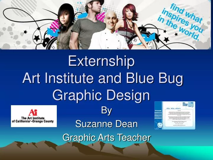 externship art institute and blue bug graphic design