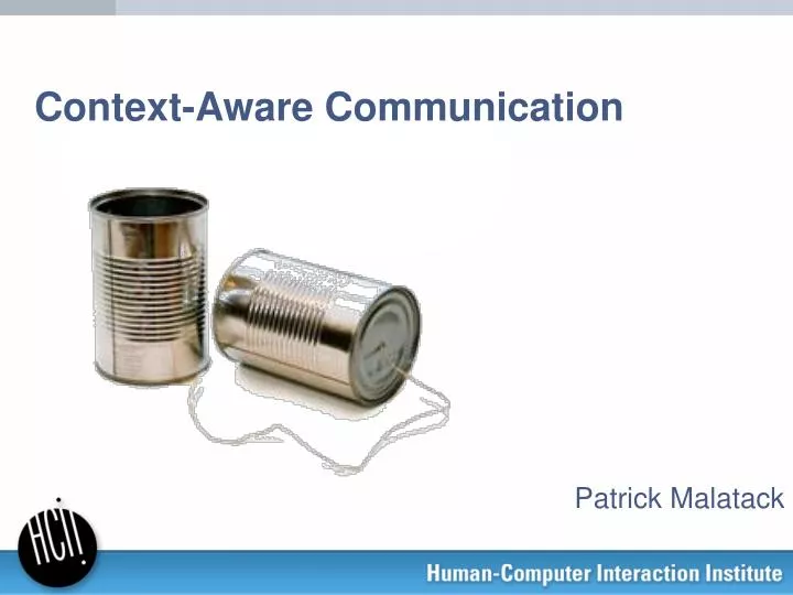 context aware communication