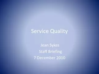 Service Quality