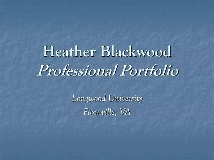heather blackwood professional portfolio