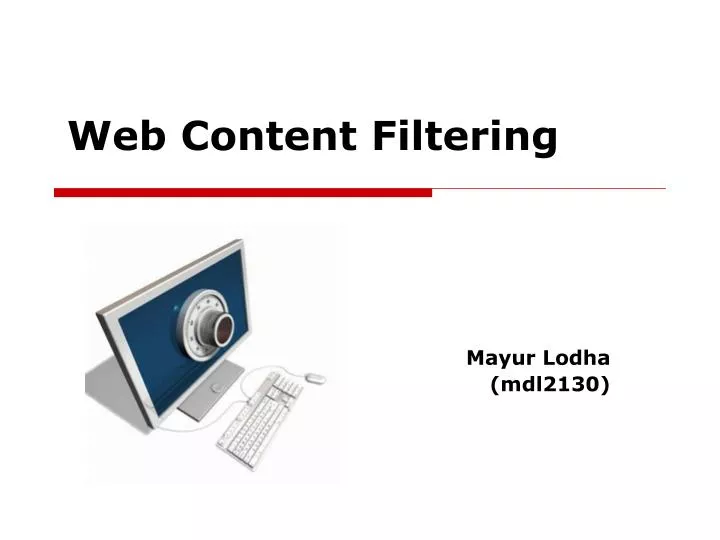 web content filtering