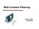 Web Content Filtering - slide 1