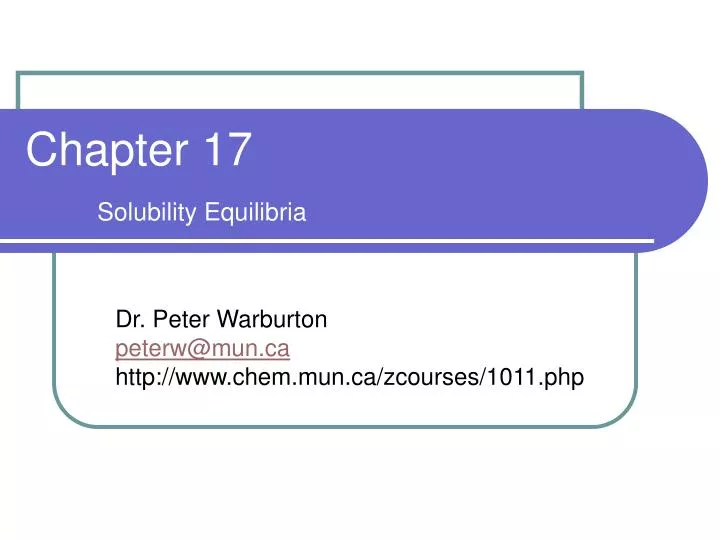chapter 17 solubility equilibria