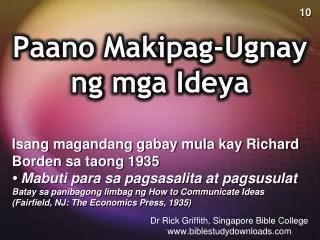 paano makipag ugnay ng mga ideya