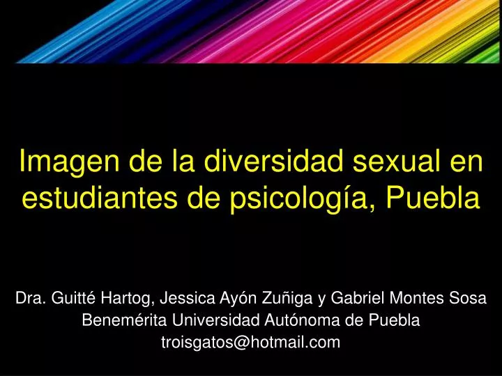 imagen de la diversidad sexual en estudiantes de psicolog a puebla