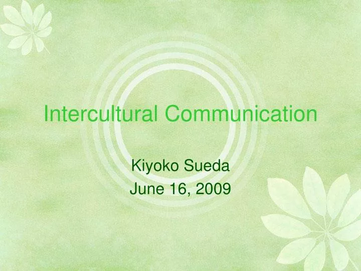 intercultural communication