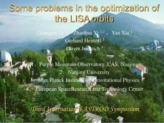 Some problems in the optimization of the LISA orbits