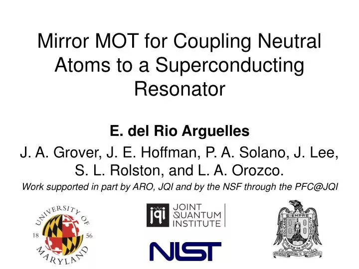 mirror mot for coupling neutral atoms to a superconducting resonator