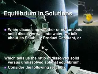 Equilibrium in Solutions