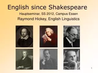 English since Shakespeare