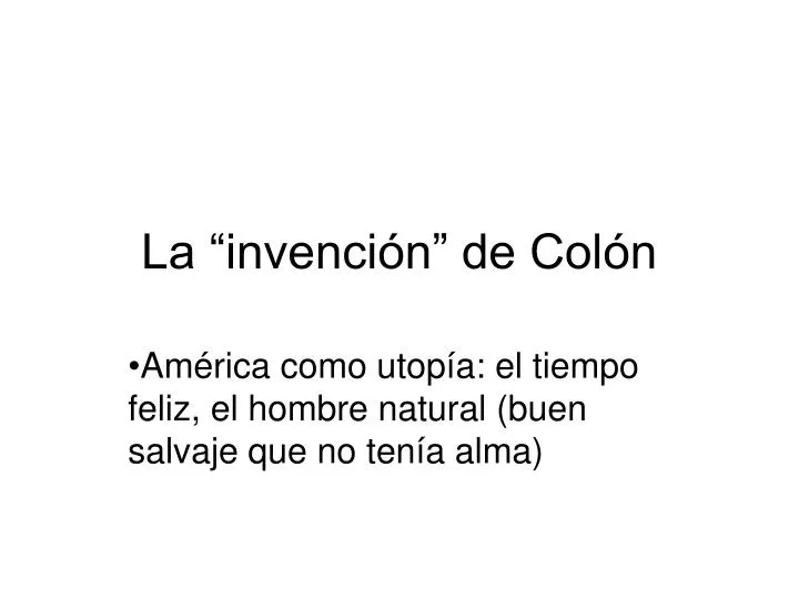 la invenci n de col n