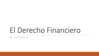 el derecho financiero