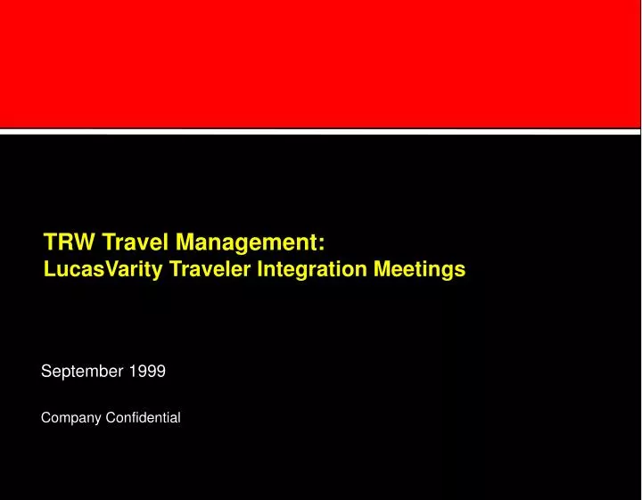 trw travel management lucasvarity traveler integration meetings