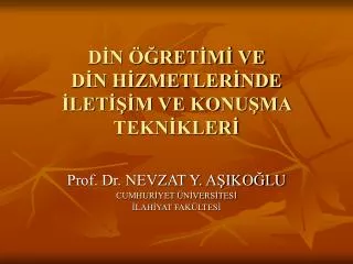 d n ret m ve d n h zmetler nde let m ve konu ma tekn kler