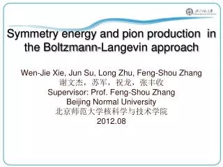 Symmetry energy and pion production in the Boltzmann-Langevin approach