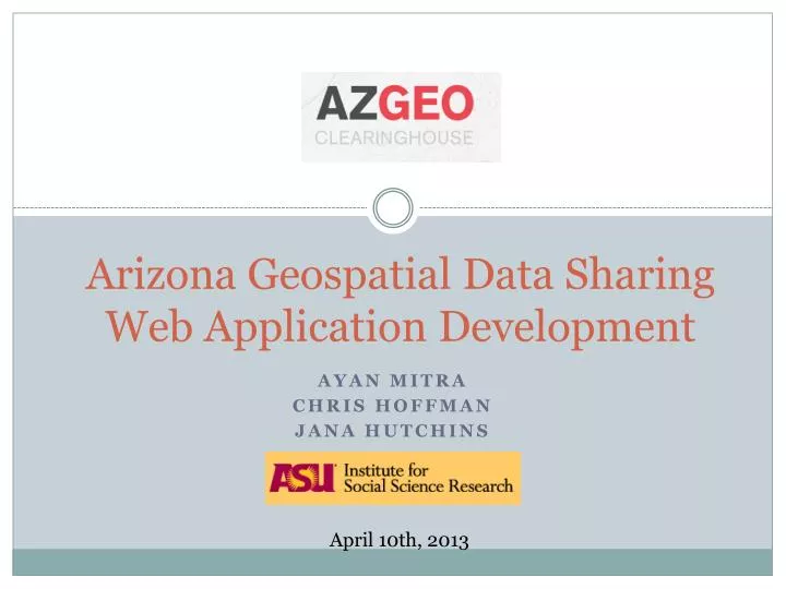 arizona geospatial data sharing web application development